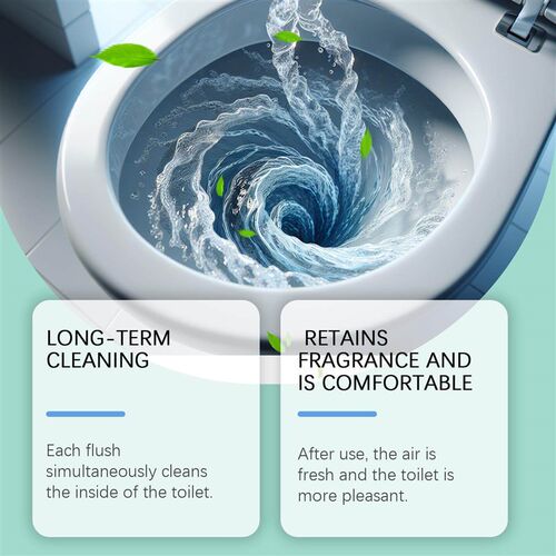 JUE FISH Toilet Cleaner - Drop-in Tank Automatic Foam Releas