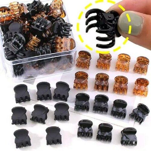 New Black Small Hair Claw Clips Women Girls Plastic Hair