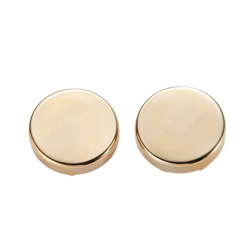 1 Pair Brass Round Button ver Cufflinks Formal Shirt Cuff Li