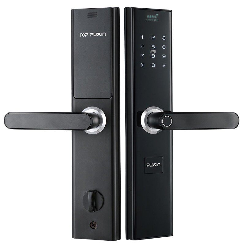 老式王力门自碰门防盗门老门改指纹锁铁门防火门改装智能锁密码锁