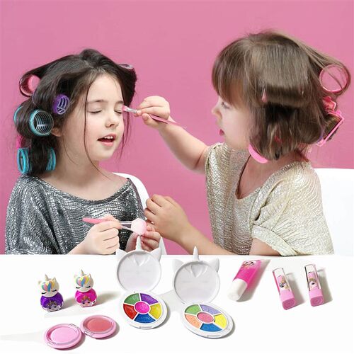 Kids Real Makeup Kit for Little Girls: with Pink Unicorn