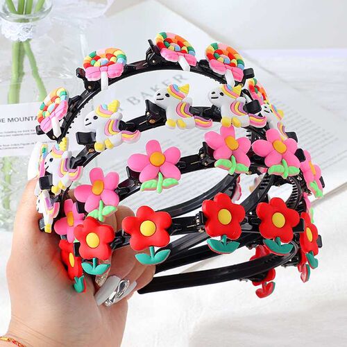 Childrens Cartoon Headband Little Girls Non-Slip Presoning