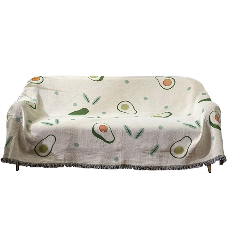 小清新牛油果沙发毯样板间民宿沙发防尘全盖沙发罩老虎椅沙发巾,居家布艺,沙发套,淘宝优惠券,粉丝福利购,淘宝优惠卷