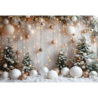 Mehofond Photography Background White Christmas Balloon Pine
