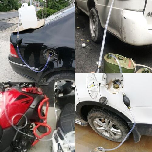 Universal Car Fuel Pump Gas Oil Pump Manual Hand Suction Pip