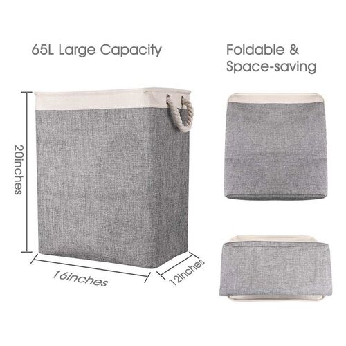 Laundry Baskets with Handles Collapsible Linen Hampers with