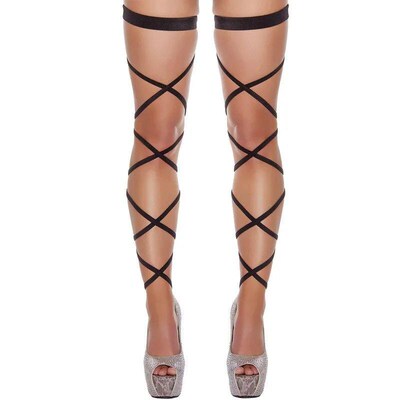 Womens Sexy Stockings Punk Goth Hollow Out Bandage Nylon St