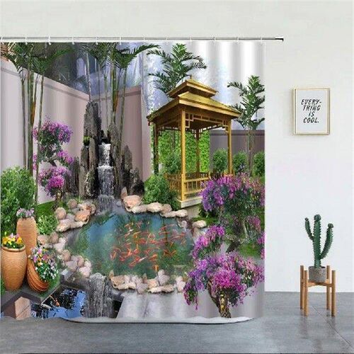 Garden Flowers Shower Curtains Nature Floral Forest