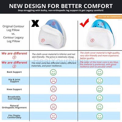 Memory Cotton Leg Pillow Sleeping Orthopedic Sciatica Back H