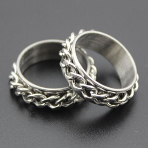 High Quality Titanium Steel Rotatable Rings Mens Stainless