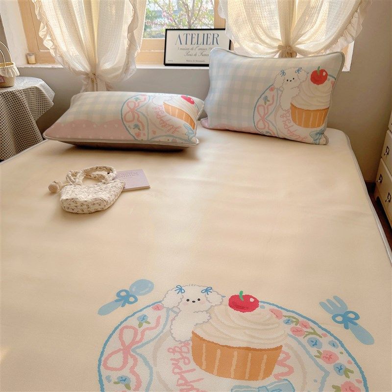 月亮睡了蛋糕玩偶卡通牛奶冰皮席冰丝席凉席裸睡三件夏凉席软席,床上用品,冰丝席,淘宝优惠券,粉丝福利购,淘宝优惠卷