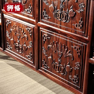 红木家具茶桌阔叶黄檀印尼酸枝 黑酸枝东非酸枝茶桌椅11