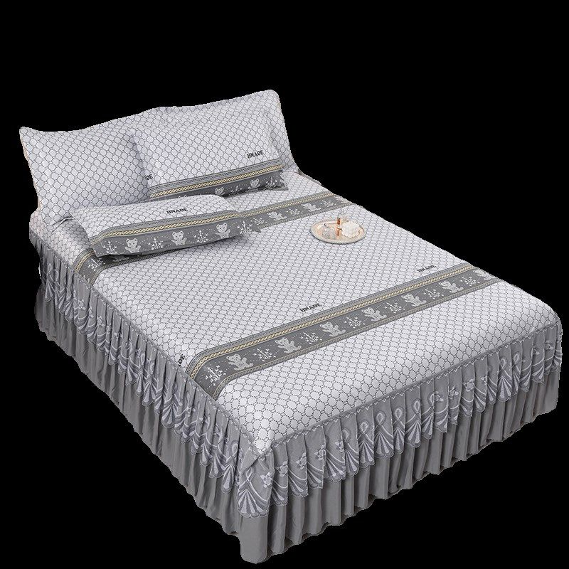 夏季床裙凉席可机洗裸睡款床上空调席床罩式折叠冰丝席三件柔软,床上用品,冰丝席,淘宝优惠券,粉丝福利购,淘宝优惠卷