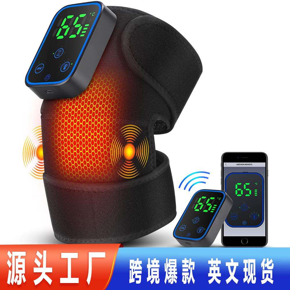 跨境新款APP款石墨烯智能加热按摩护膝护肩磁吸控制器电加热护膝