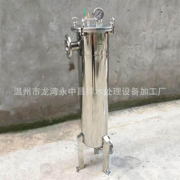 温州厂家供应质保2年加厚壳体平盖吊环式不锈钢2号布袋式过滤器