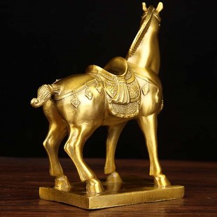 铜唐马摆件 铜马摆件 铜千里马摆件