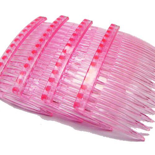 10 Clear Plastic Hair Clips Side Combs Pin Barrettes 70X40mm