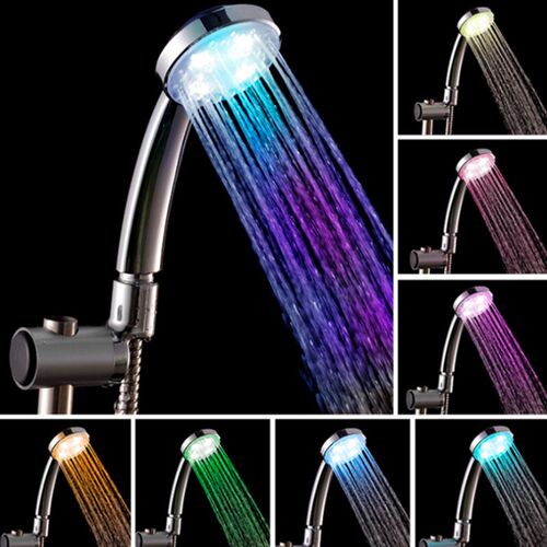 new LED Rain Bathroom Shower Head Hand Shower With Romantic
