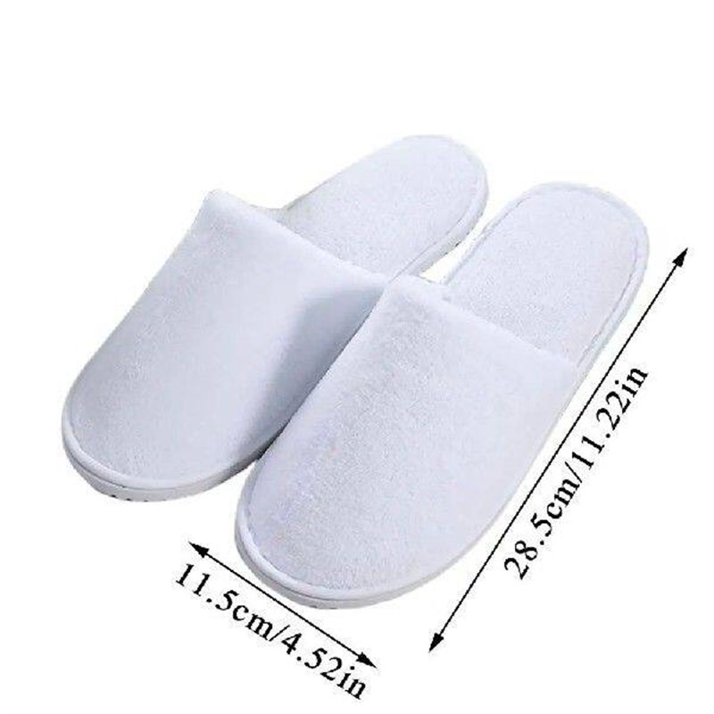 2Pairs Hotel Spare disposable Slippers for Men and Women - 实物图