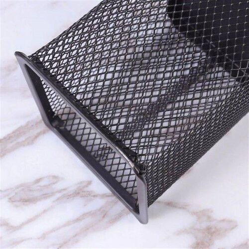 3 Pcs Coffee Bar Pen Container Square Holder Hollow Black