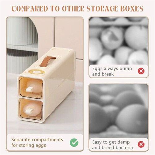 Pull-out Egg Storage Box Durable Washable Egg Container For
