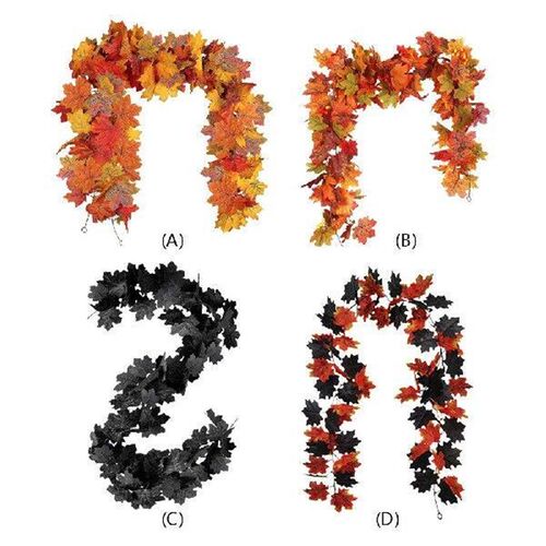 5.7FT Artificial Maple Leaf Garland Hanging Vines Maple