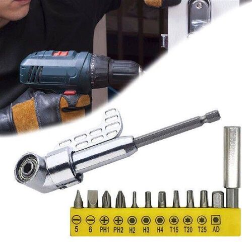 105 Degree Right Angle Drill Adapter 1/4in Hex Shank Right