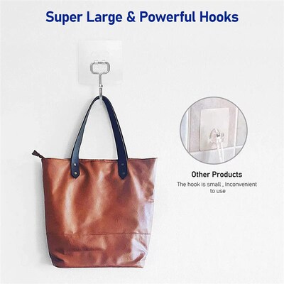 Wall Hooks Large Transparent Self Adhesive Wall Hook