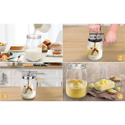 Hand Crank Butter Churner Manual Butter Maker Cream Mixer