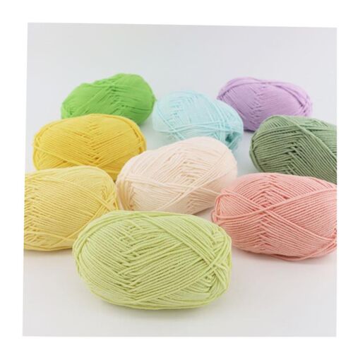4 strands of milk cotton wool ball hand-woven wool