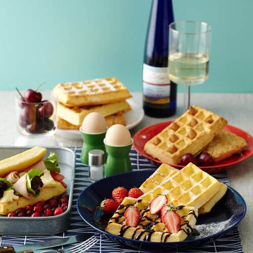 4-Cavity Waffle Makers for Kids Silicone Cake Mould Waffle M