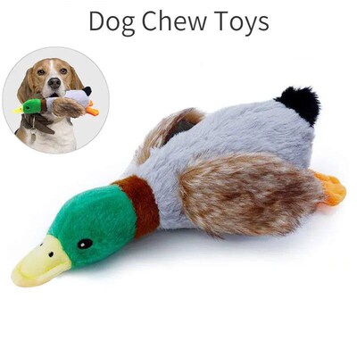 Dog Chew Toys Cute Plush Duck Sound Toy Stuffed Squeaky Anim