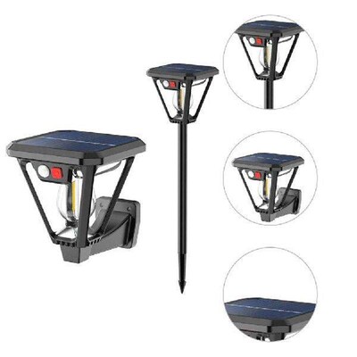 Solar Powered Outdoor Wall Light Motion Sensor COB Ground