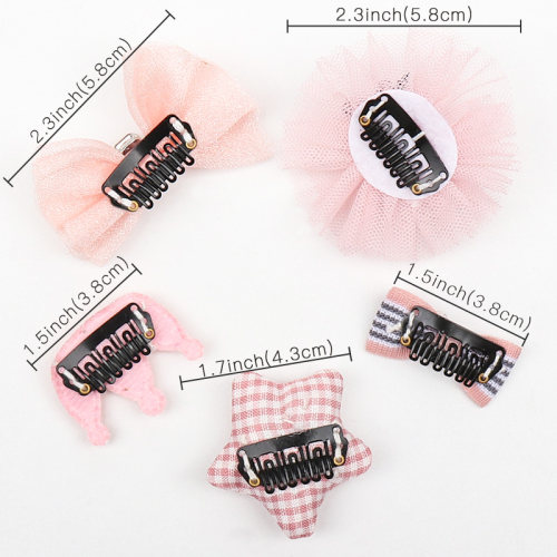 5pc/set Baby Glitter Crown Baby Hair Clip Hair Bow Princess