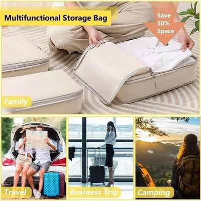 4 Set Packing Cubes for Travel Compression Packing Cube Set