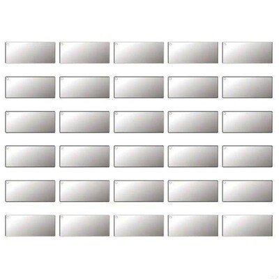770F Acrylic Keychain Blanks 30Pcs Round Rectangle Clear