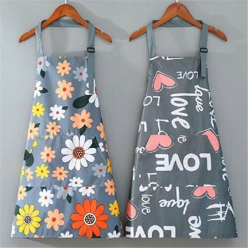 Cute Flower Kitchen Household Oil-Proof Cooking Apron For