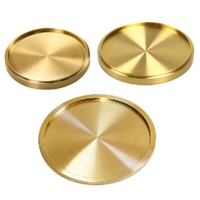 Brass Coasters Cup Coasters Home Decor Drink for Bar Home