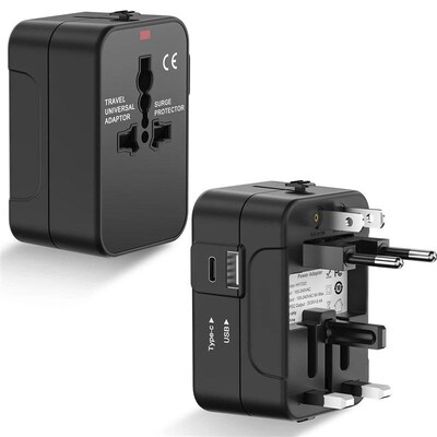Universal Travel Adapter, International All-in-One Travel Pl