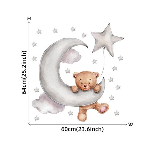 New Funny Cute Teddy Bear Kids Room Wall Stickers Baby Nurse