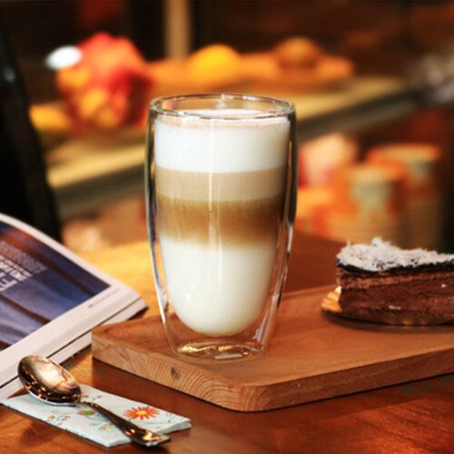 80/250/350/450ml Heat-resistant Double Wall Glass Cup Beer C