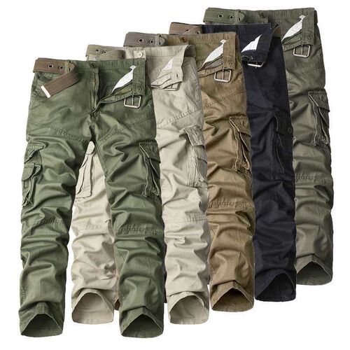 Cotton Washed Multi-Pocket Outdoor Overalls Mens Pants