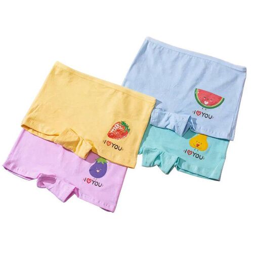 4pcs Girls Cartoon Boxes Children Cotton Underwear Cute Prin