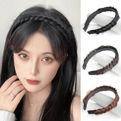Fishbone braid hairband 2024 womens style, plaited hair cli