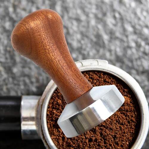 Coffee Tamper Powder Hammer Pressing Wooden Handle Coffee Di