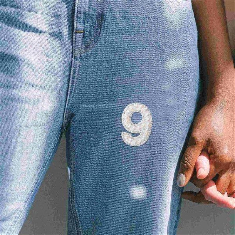 Pearl Number Sticker Shirts Decoration DIY Patches - 实物图