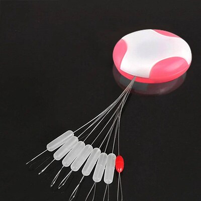 80PCS Fishing Bobber Float Transparent Rubber Stopper Space