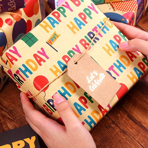 happy birthday包装纸 wrapping paper christmas gift packaging