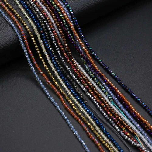 Natural Stone Beads Small Round Beads Mix Color Faceted Loos