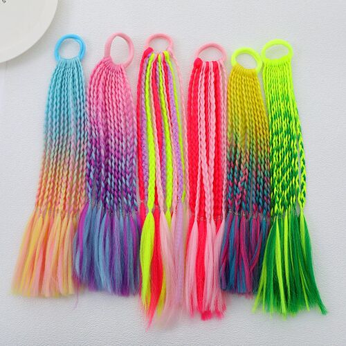 Childrens Dreadlocks tail Colored Small Braids tail Hair Ro